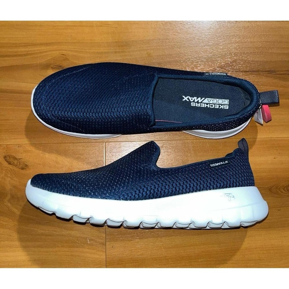 Womens NWOT Skechers Go Walk Joy Mesh Navy Slip On Shoes